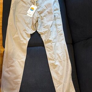 Vuori Tan Cargo Pants Relaxed Fit Cotton Blend